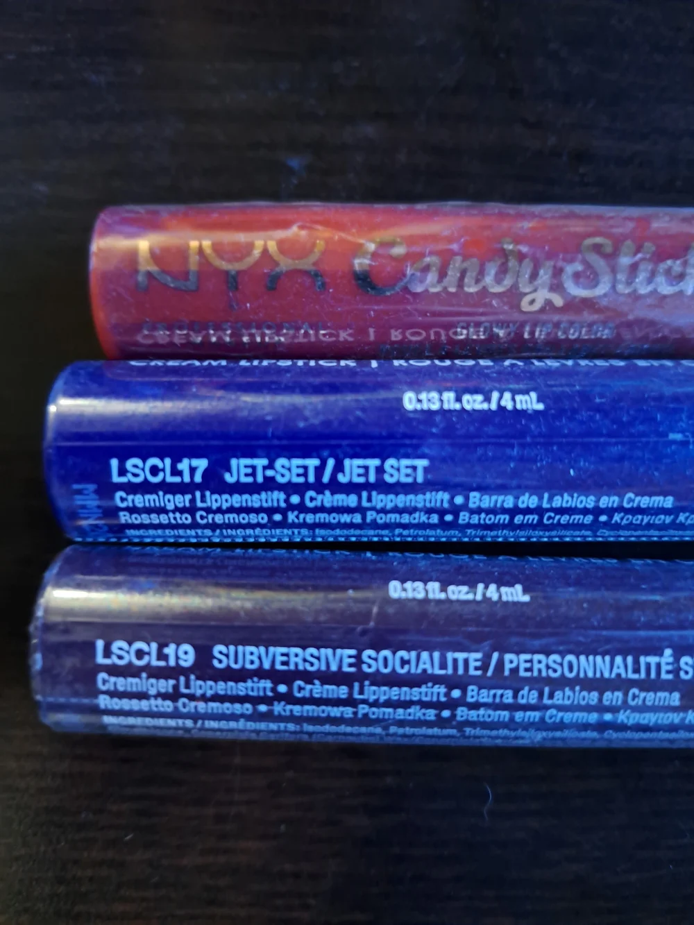 NYX Glitter Goals & Liquid Suede Lipsticks — Orange, Silver, Red, Blue, Purple